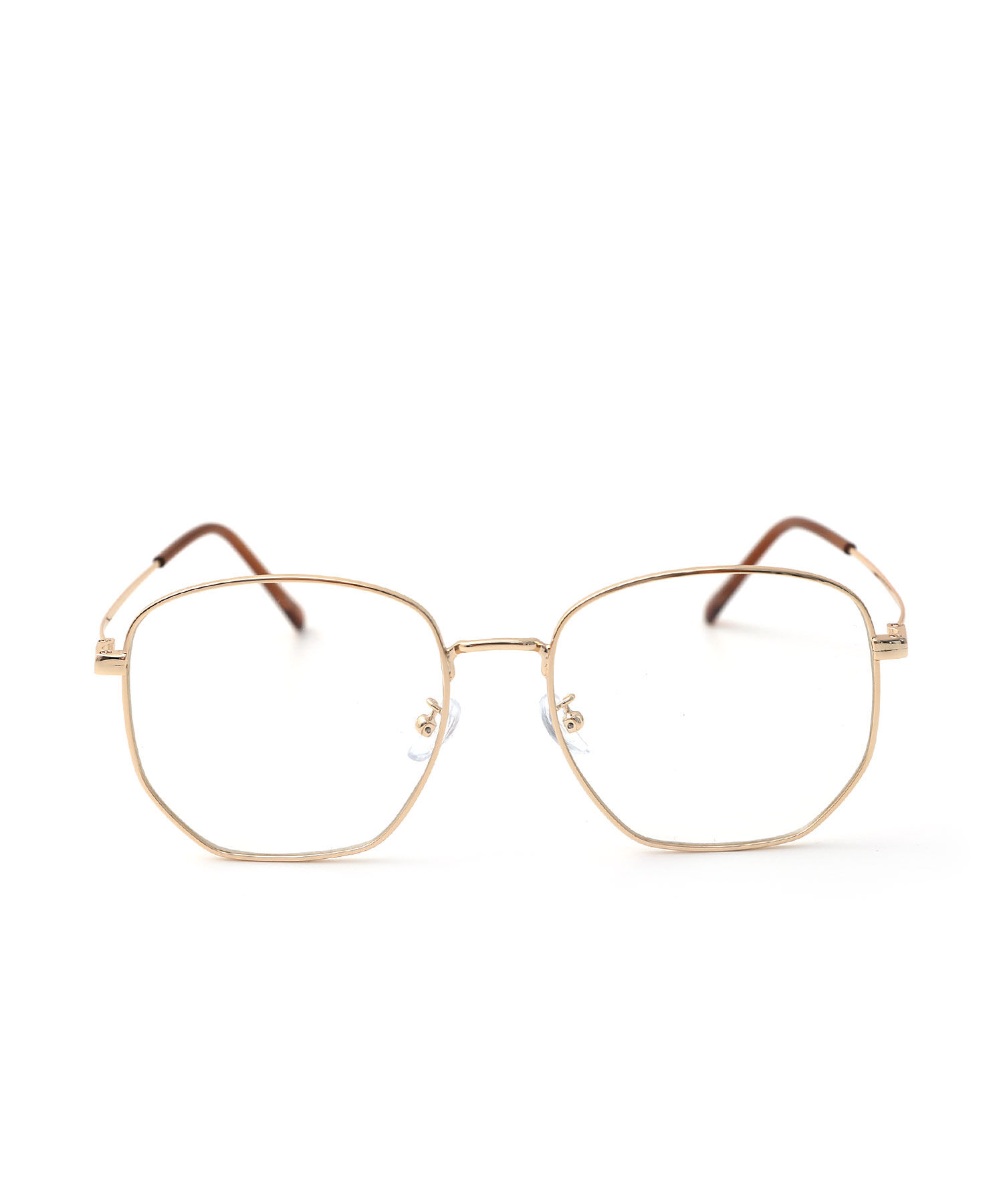 colleca la「メタルフレーム 大きめレンズめがね/伊達メガネ」|メガネ|