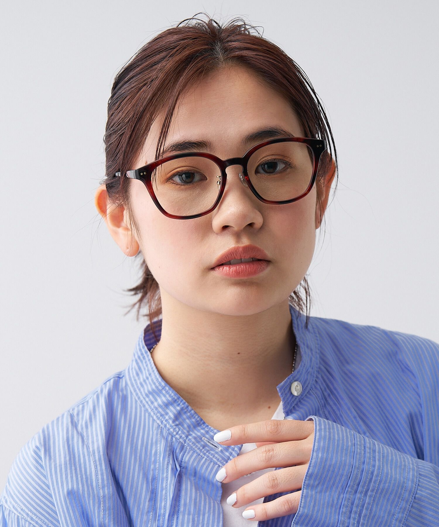  「ウェリントン型 クリアレンズサングラス｜紫外線100%カットクリアサングラス」|サングラス|