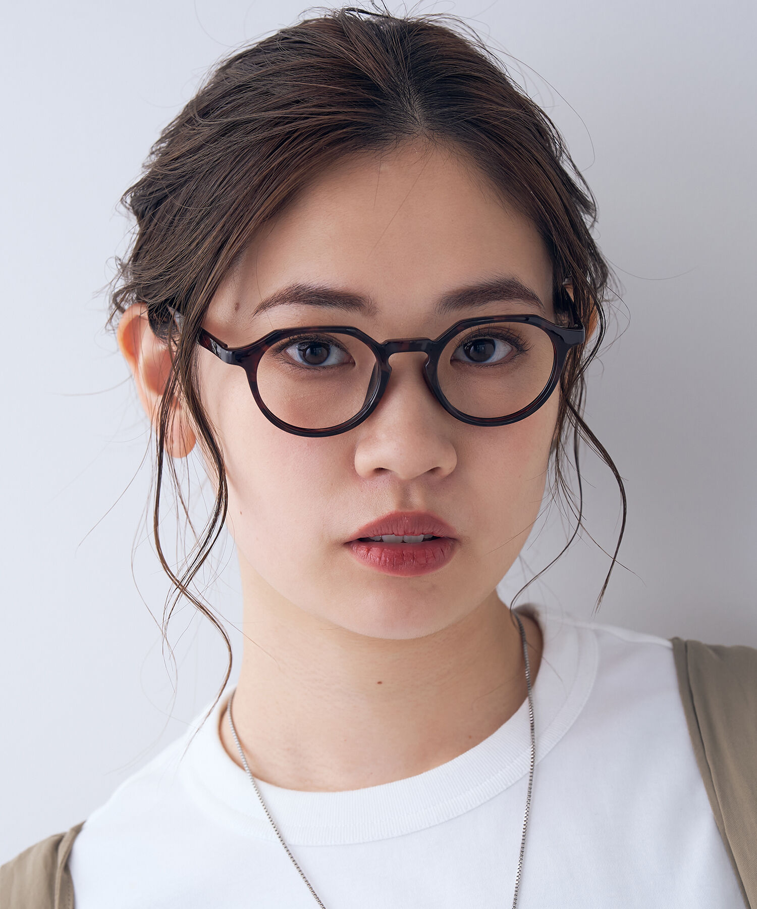  「ボストン型 メガネ｜ クラウンパント 軽量 黒縁 クリア フレーム  レンズ交換券付き GO」|メガネ|