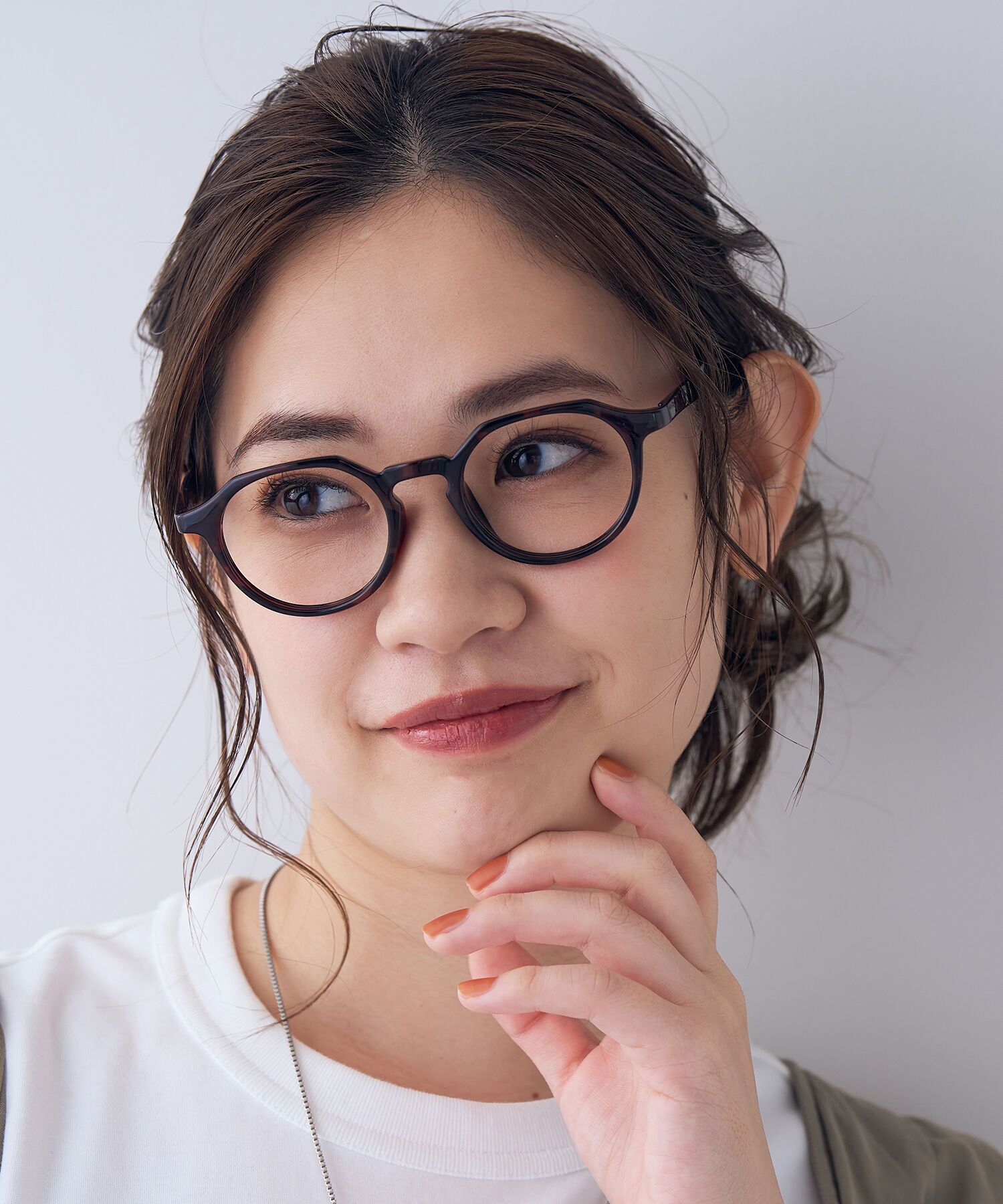  「ボストン型 メガネ｜ クラウンパント 軽量 黒縁 クリア フレーム  レンズ交換券付き GO」|メガネ|