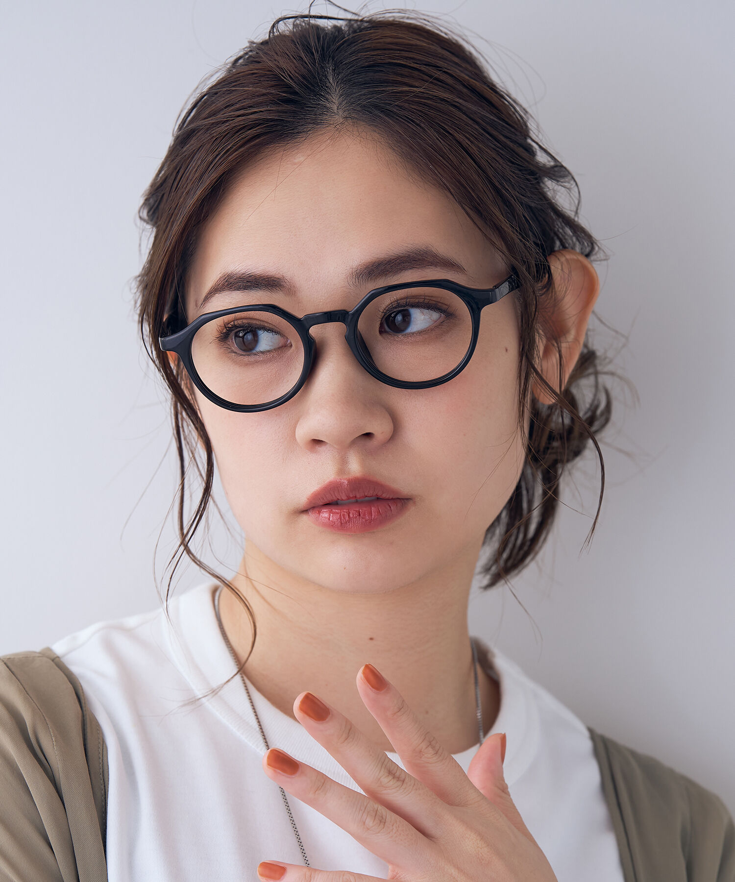  「ボストン型 メガネ｜ クラウンパント 軽量 黒縁 クリア フレーム  レンズ交換券付き GO」|メガネ|ブラック