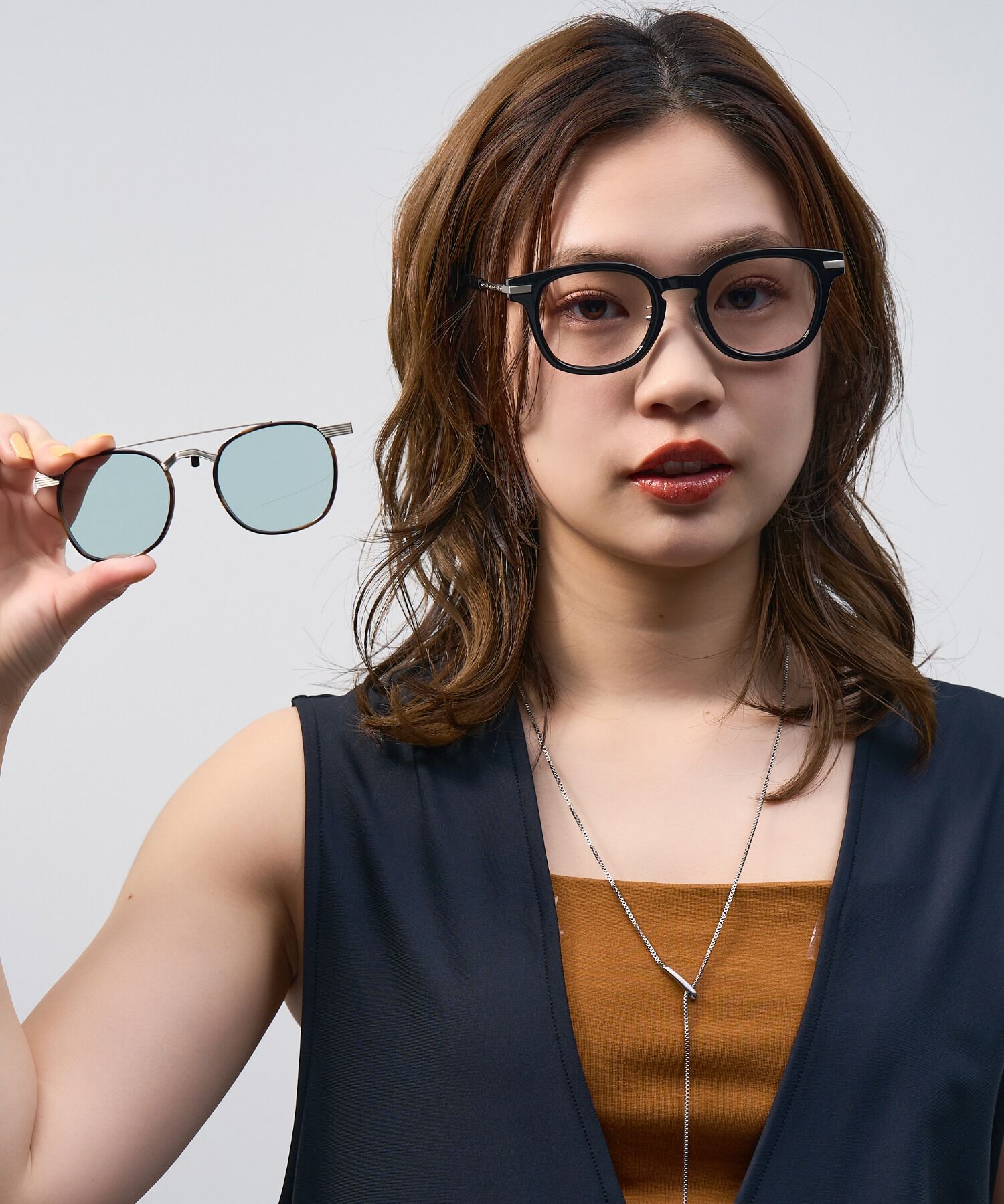  「Zoff | JOURNAL STANDARD relume ウェリントン型 2way メガネ サングラス 偏光 ジャーナルスタンダード N&D」|メガネ|