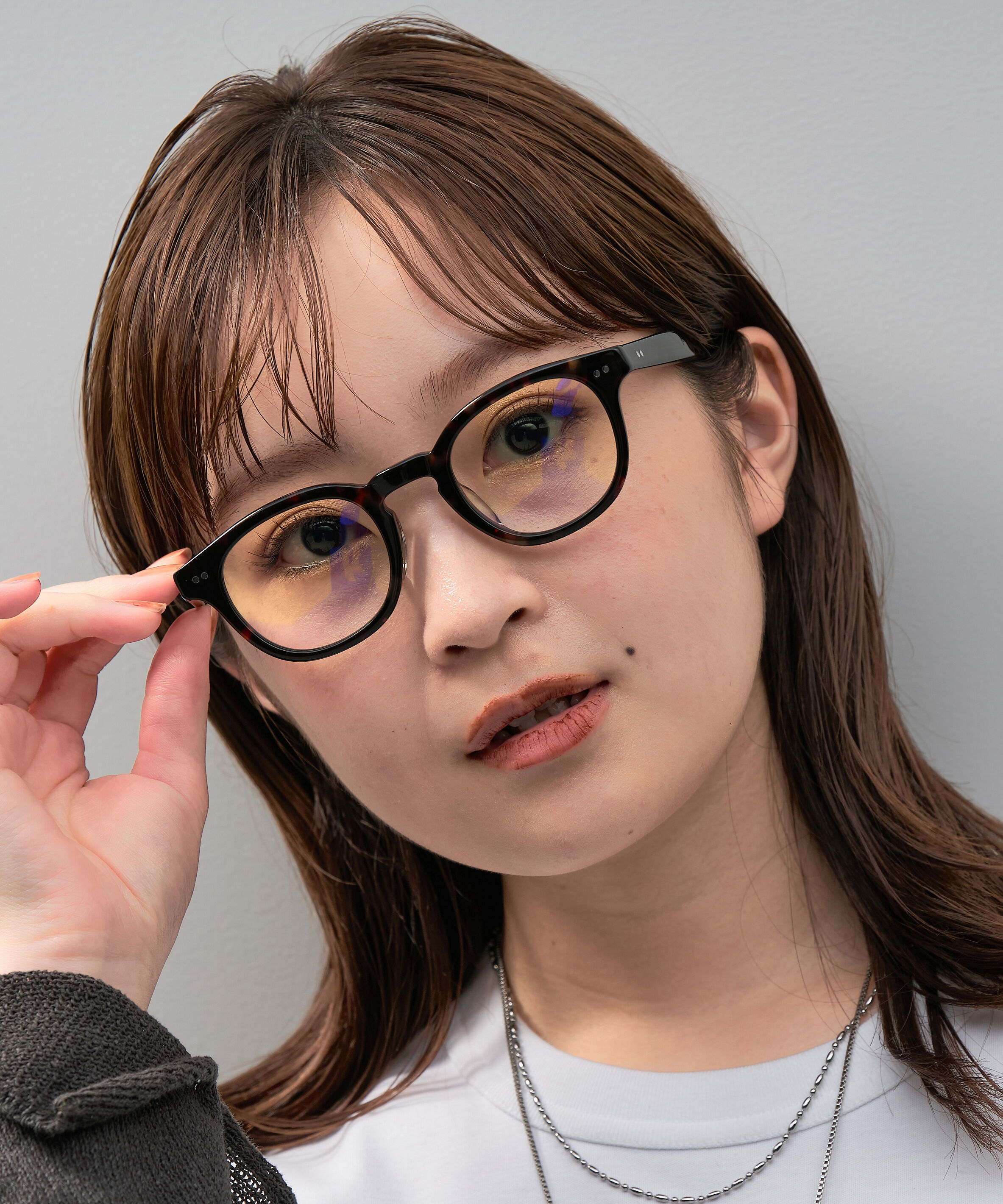  「【WEB限定】ウェリントン型 PCメガネ｜ブルーライトカットメガネ｜50%カット｜太縁 黒縁 べっ甲」|メガネ|