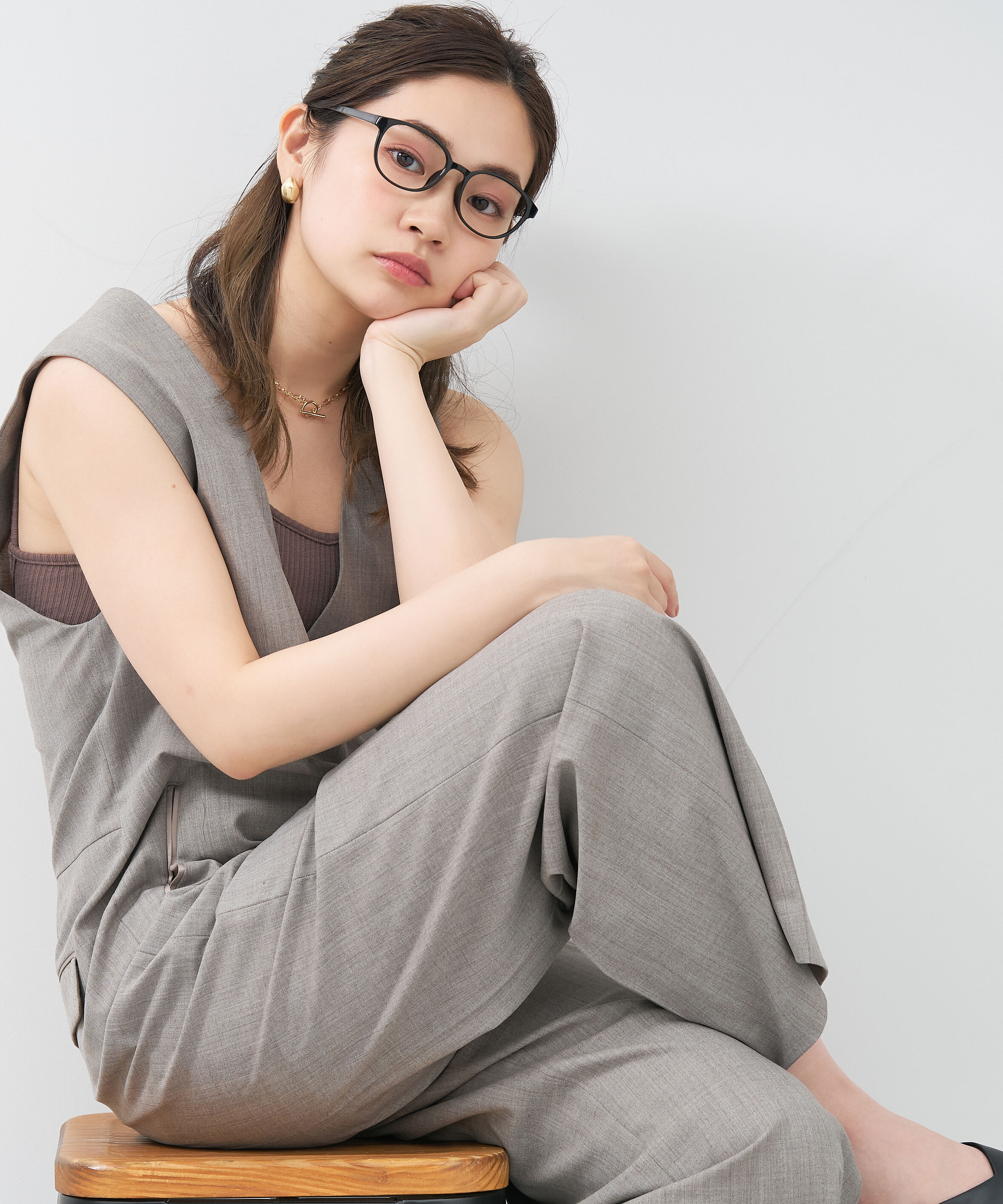  「ウェリントン型 メガネ｜ フィット感抜群 黒縁 レオパード柄 レンズ交換券付き」|メガネ|