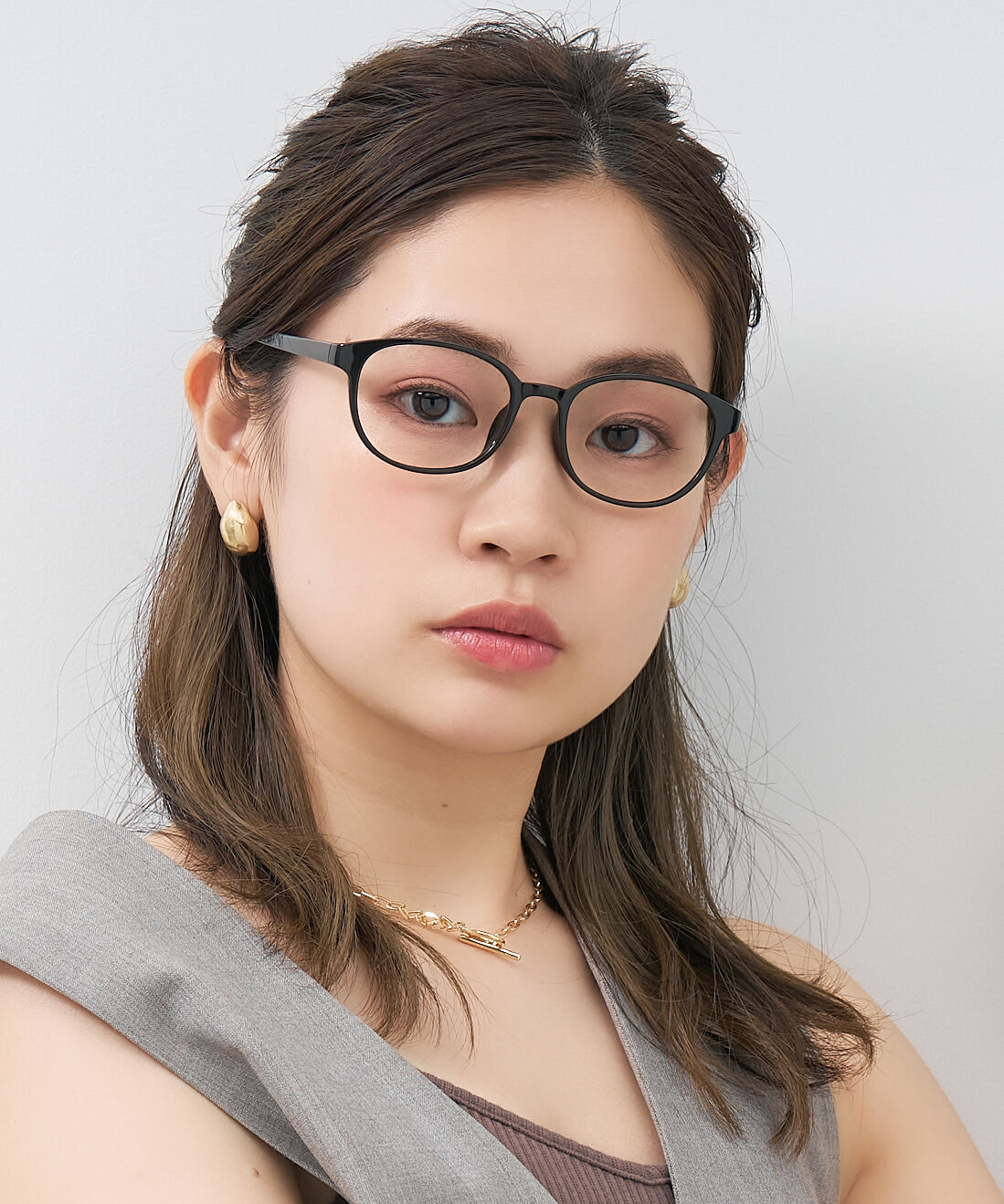  「ウェリントン型 メガネ｜ フィット感抜群 黒縁 レオパード柄 レンズ交換券付き」|メガネ|