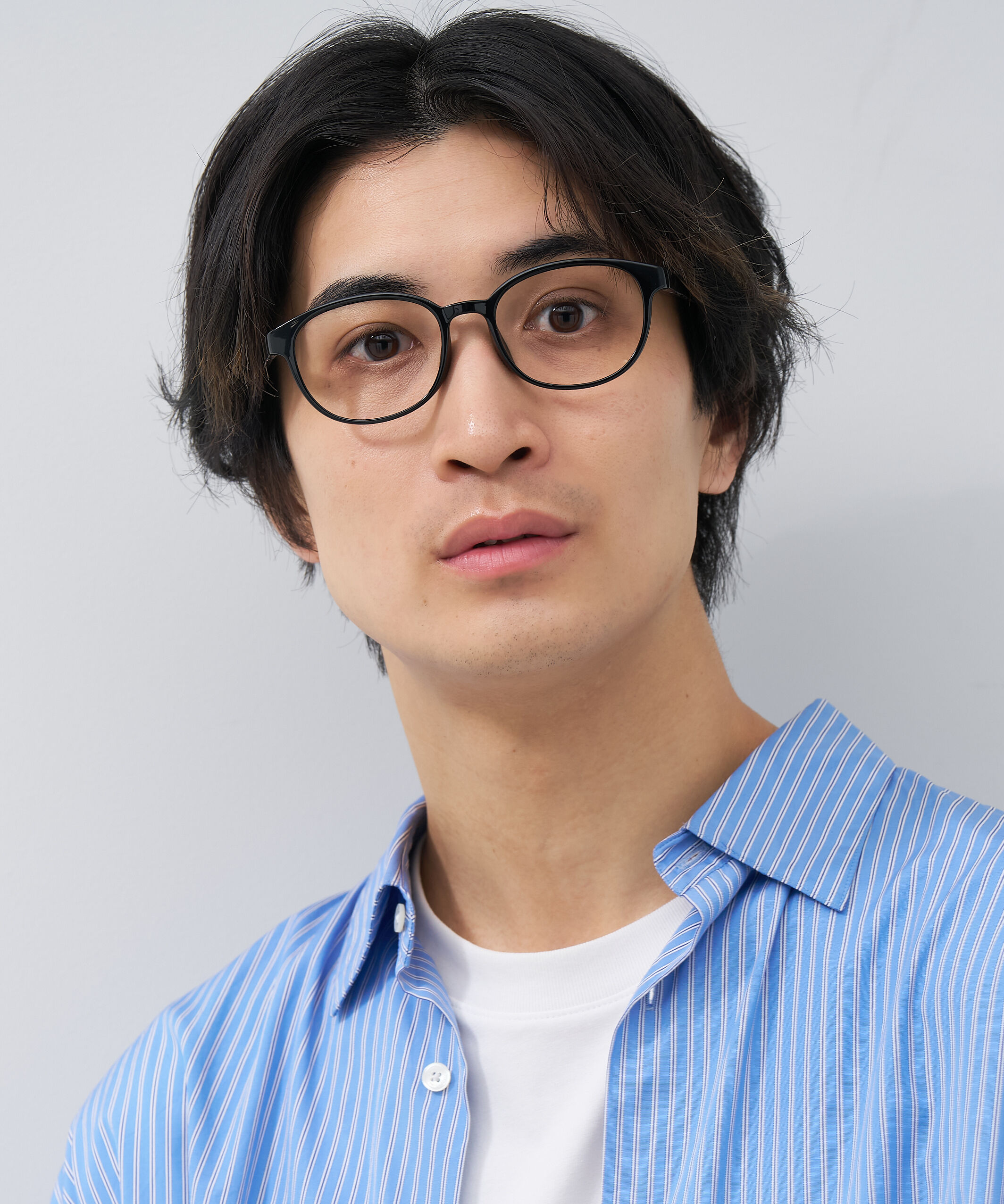  「ウェリントン型 メガネ｜ フィット感抜群 黒縁 レオパード柄 レンズ交換券付き」|メガネ|