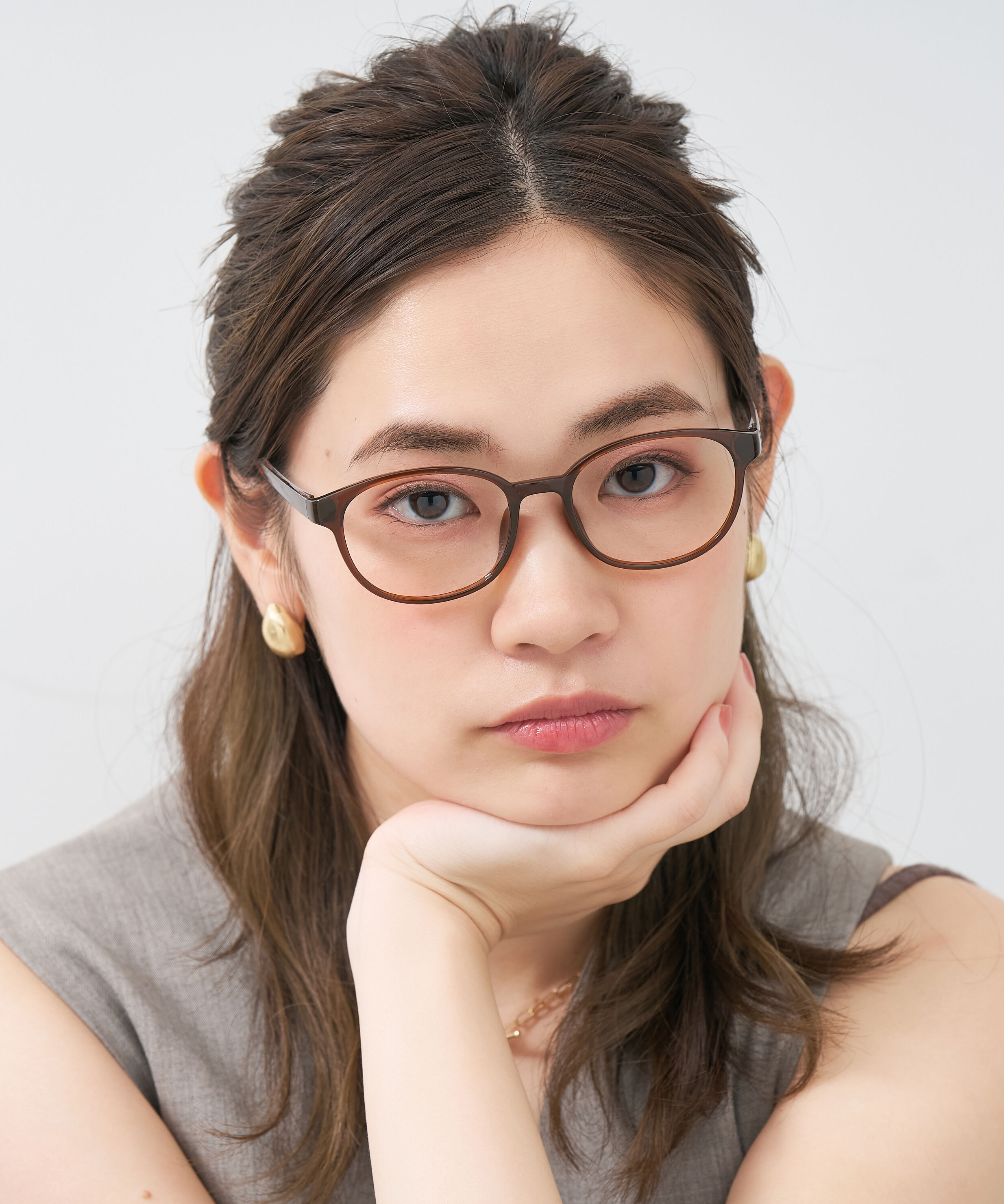  「ウェリントン型 メガネ｜ フィット感抜群 黒縁 レオパード柄 レンズ交換券付き」|メガネ|