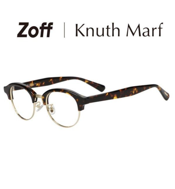  「Zoff｜Knuth Marf ボストン型 メガネ   伊達・度付きメガネ ユニセックス サーモント型   レンズ交換券付」|メガネ|