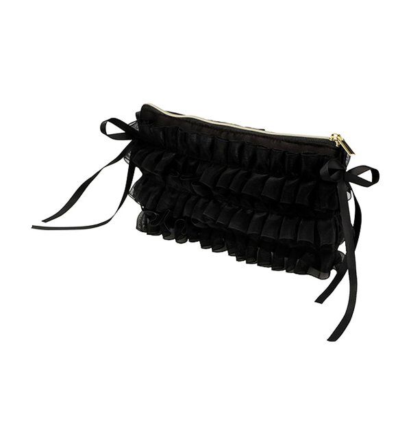  「メガネケース｜メガネケース サングラスケース リボン フリル ポーチ｜Zoff｜」|サングラス|ブラック