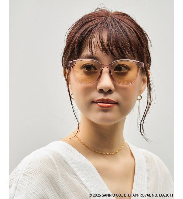  「Zoff｜はぴだんぶい ウェリントン型 サングラス｜紫外線対策 UVカット｜ユニセックス｜グッズ  」|サングラス|ピンク