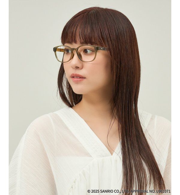  「Zoff｜はぴだんぶい ウェリントン型 メガネ｜伊達・度付きメガネ｜グッズ   レンズ交換券付」|メガネ|オリーブ