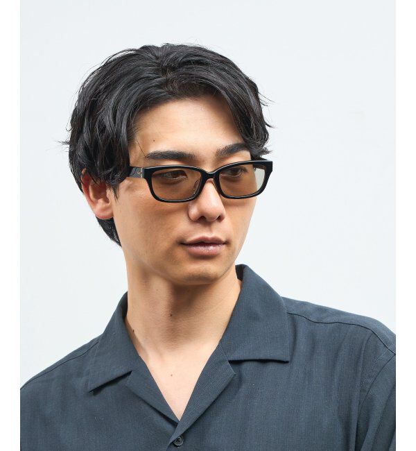  「【WEB 限定】Zoff｜takashi kumagai ウェリントン型 サングラス 横長フレーム｜紫外線対策 UVカット  」|サングラス|