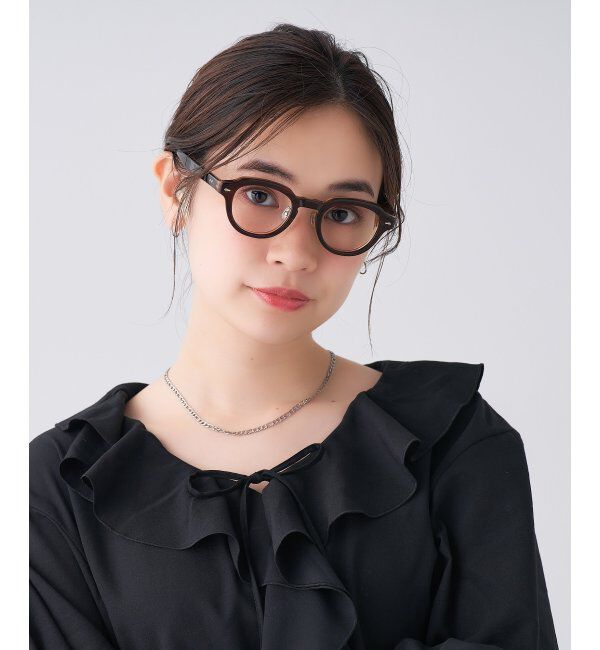  「 ボストン型 メガネ | 黒縁フレーム 伊達めがね 度付きユニセックス 読書  CLASSIC  レンズ交換券付」|メガネ|