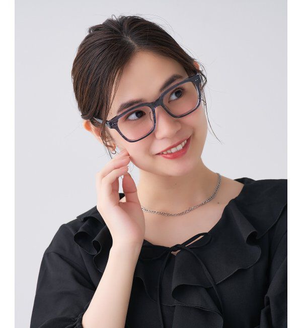  「 ウェリントン型 メガネ | 四角 黒縁フレーム 伊達めがね 度付きユニセックス  CLASSIC  レンズ交換券付」|メガネ|