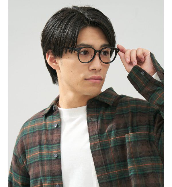  「 ボストン型 メガネ | 黒縁フレーム 伊達めがね 度付きユニセックス 読書  CLASSIC  レンズ交換券付」|メガネ|