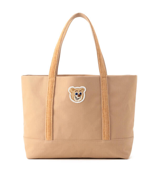 LOVERARY BY FEILER「オールドテディ　ワッペントートバッグ　L/OTE-223025」|トートバッグ|ベージュ