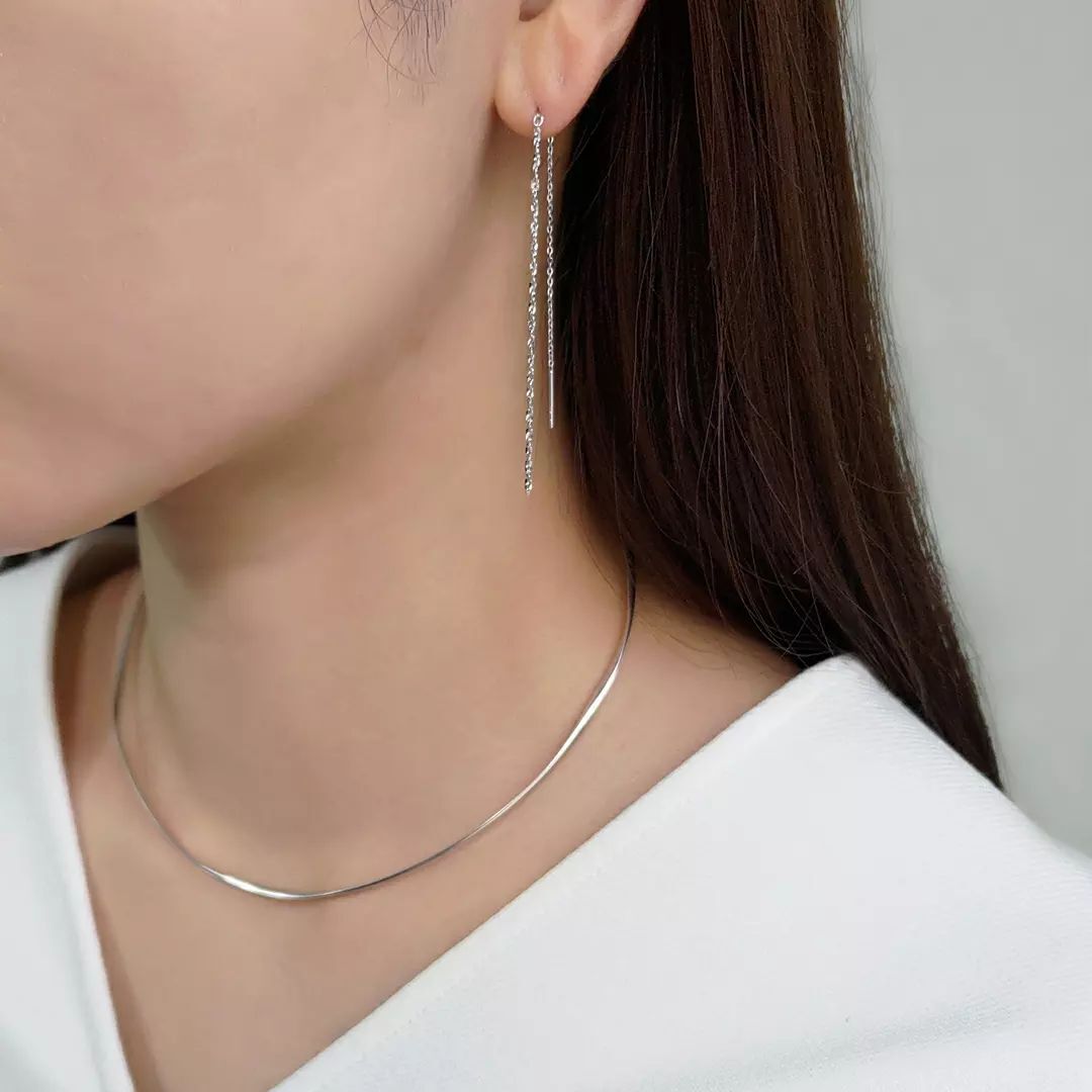  「silver925 キラチェーン アメリカンピアス (ニッケルフリー)」|ピアス|