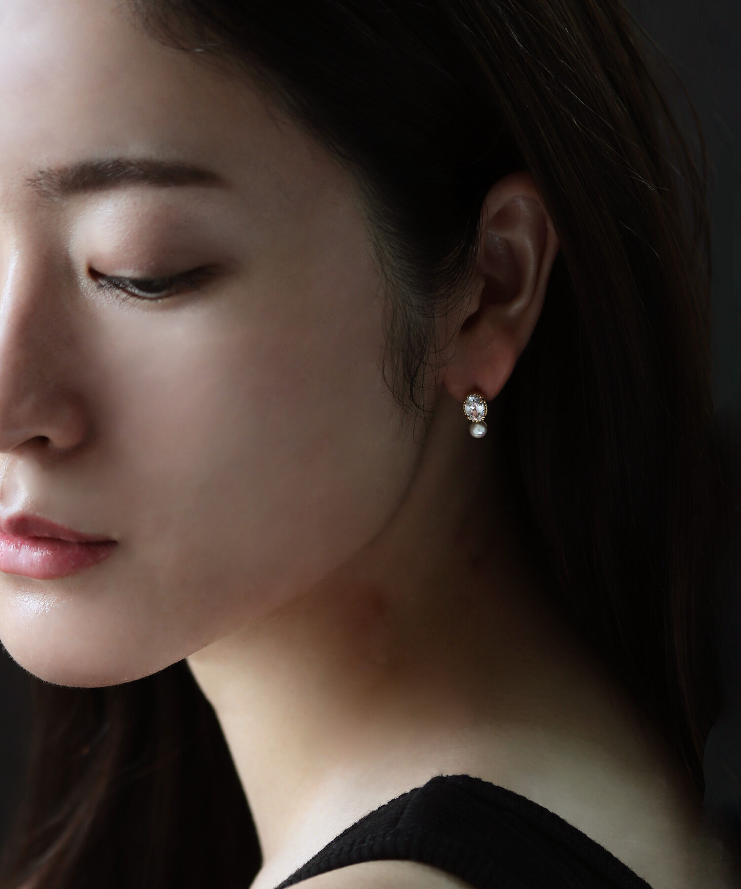  「silver925 パールビジュー ミル スタッドピアス（ニッケルフリー）」|ピアス|