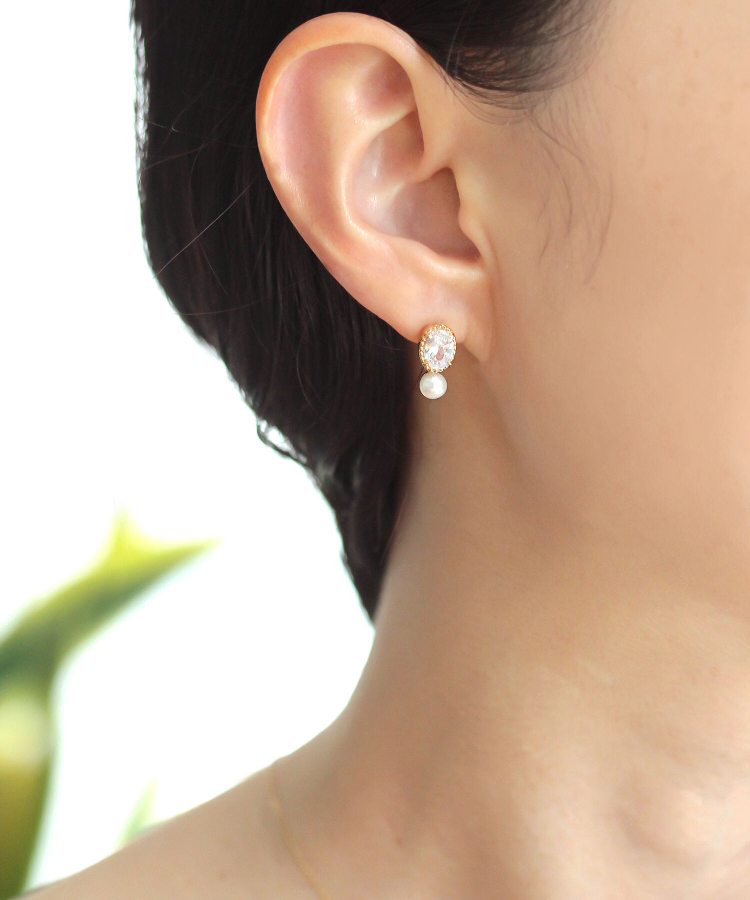  「silver925 パールビジュー ミル スタッドピアス（ニッケルフリー）」|ピアス|