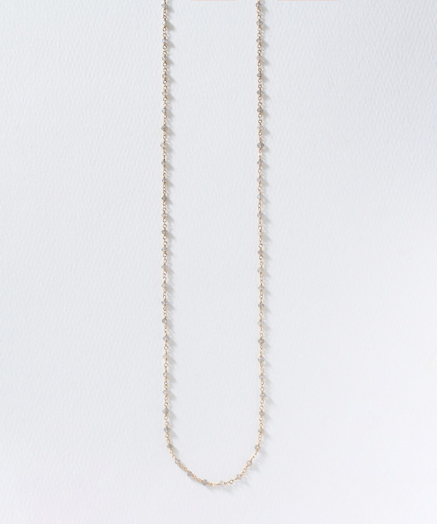  「【WEB限定】K14GF 天然石 ロングネックレス」|ネックレス|GRY