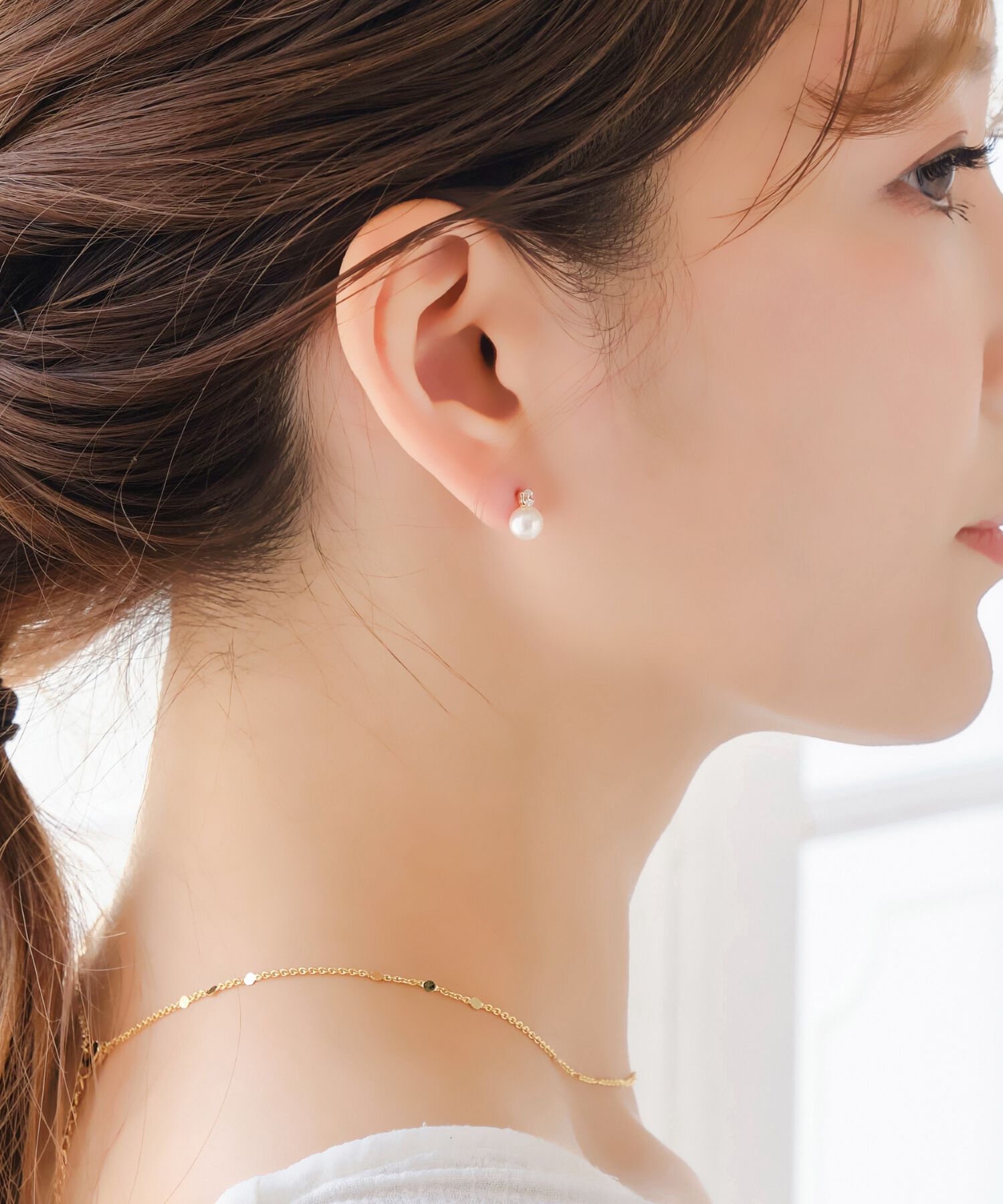 Phoebe「【K10】ジュエルパールピアス／BOX付き」|ピアス|