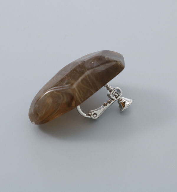 Phoebe+「【sfy】marble stone pairイヤリング　ブラウン&times;ブルー」|イヤリング|