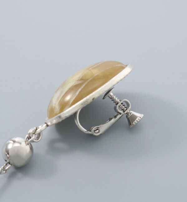 Phoebe+「【sfy】metal ballイヤリング　イエローベージュ」|イヤリング|