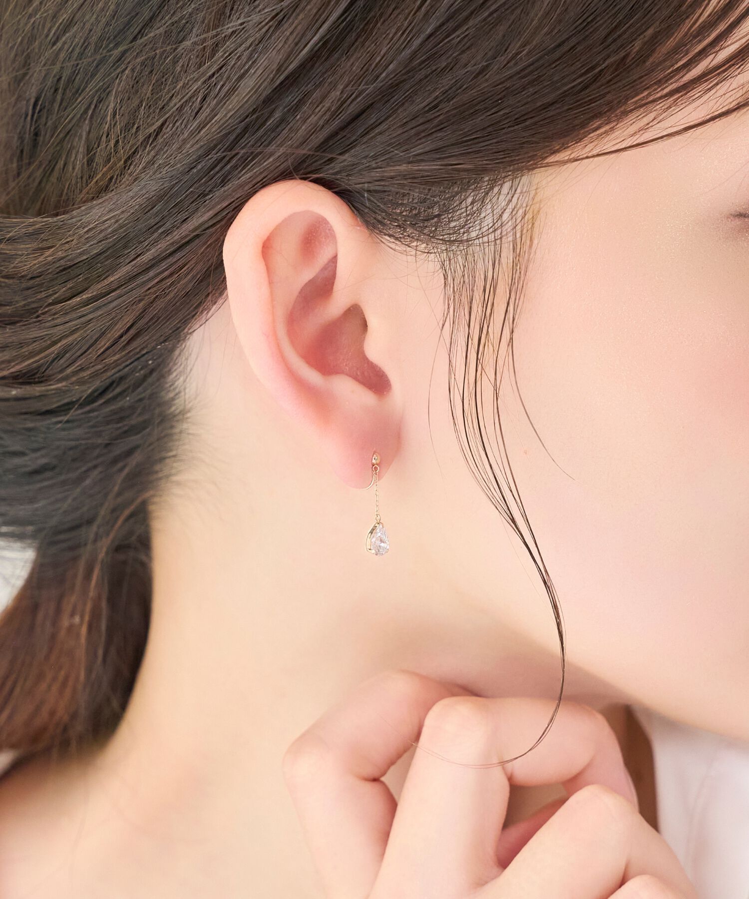 Phoebe「【 K10 】ドロップビジューイヤリング/BOX付き」|イヤリング|