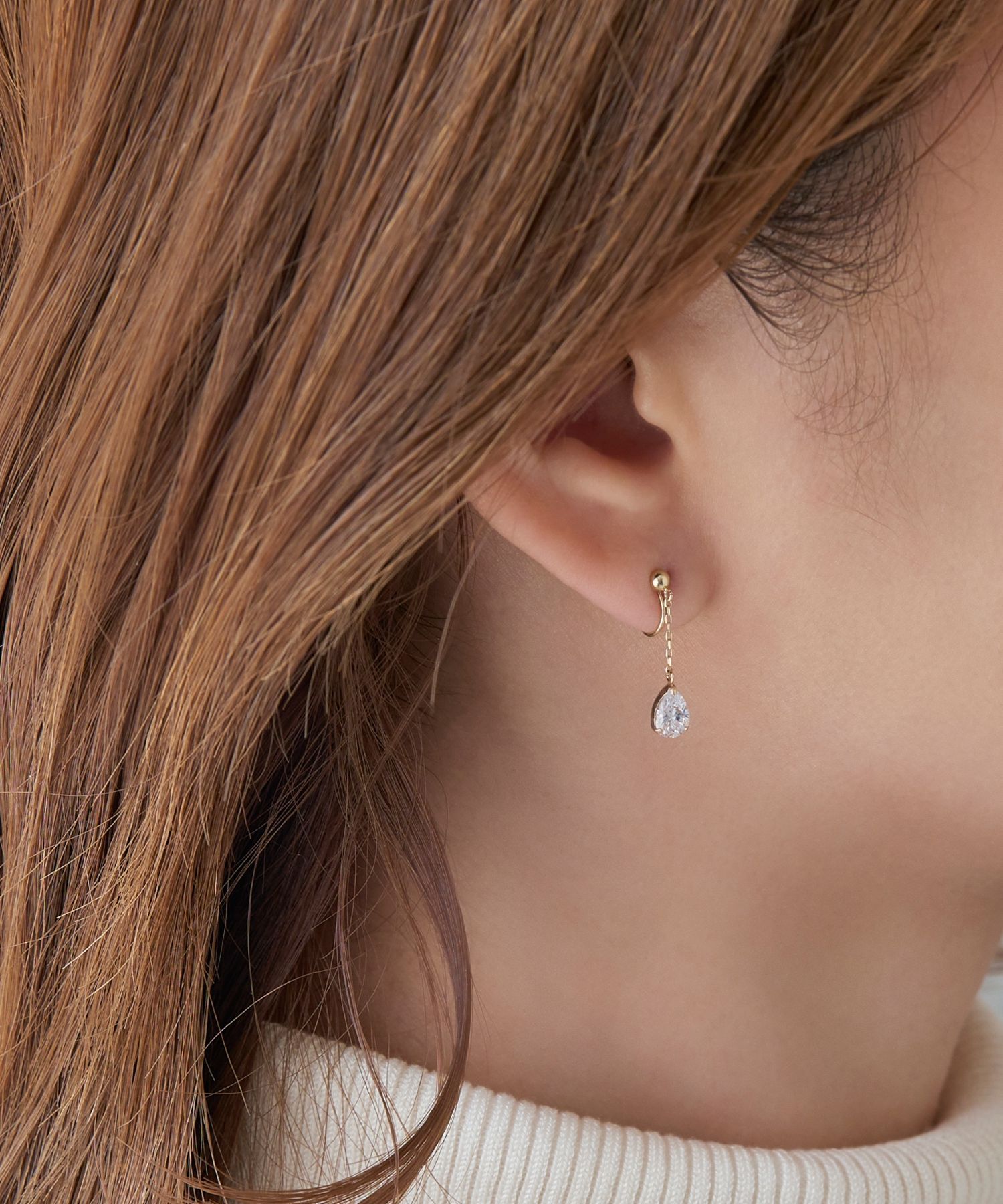 Phoebe「【 K10 】ドロップビジューイヤリング/BOX付き」|イヤリング|