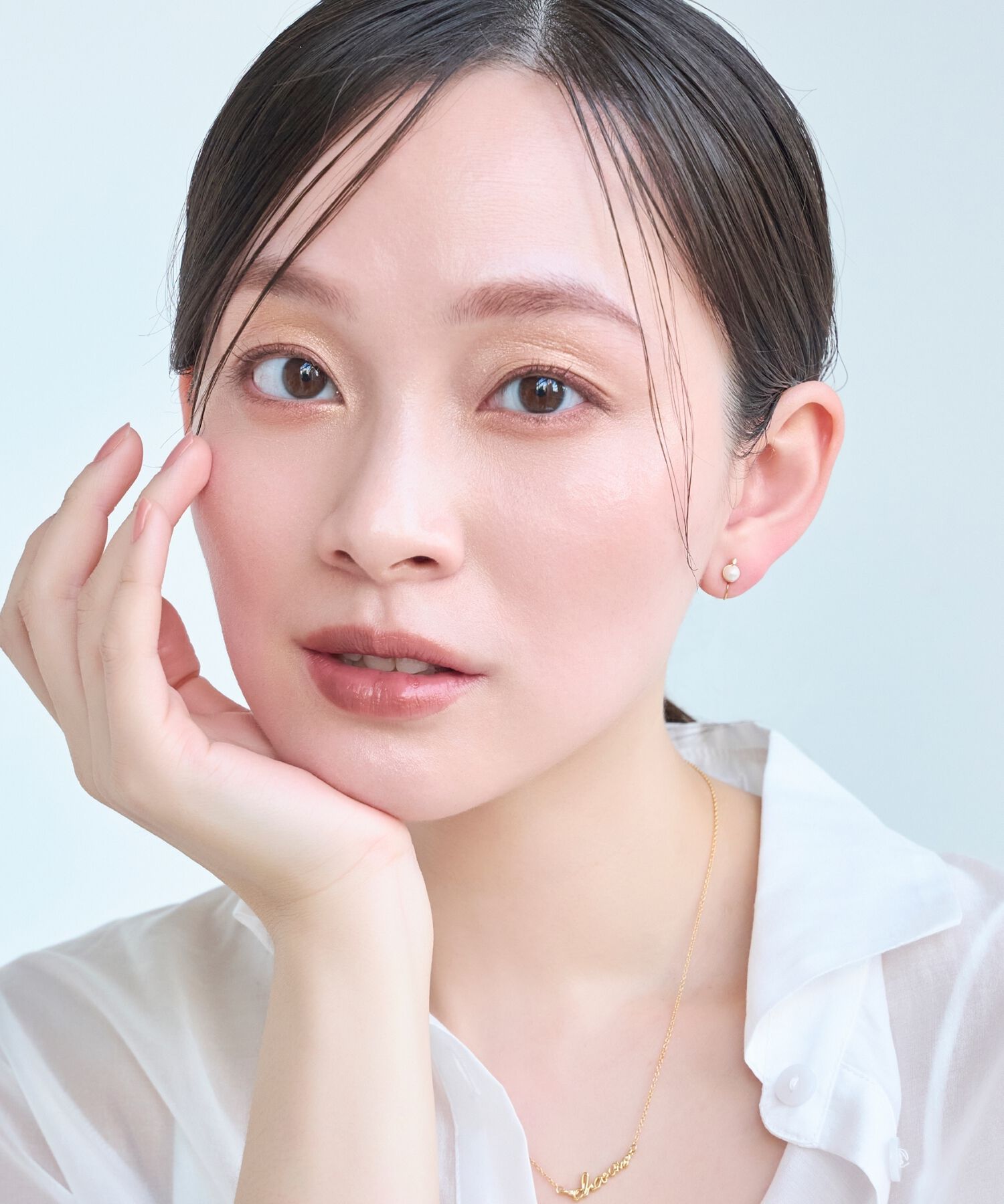 Phoebe「【痛くないシリーズ】パワーストーンライトフィットイヤリング　パール」|イヤリング|