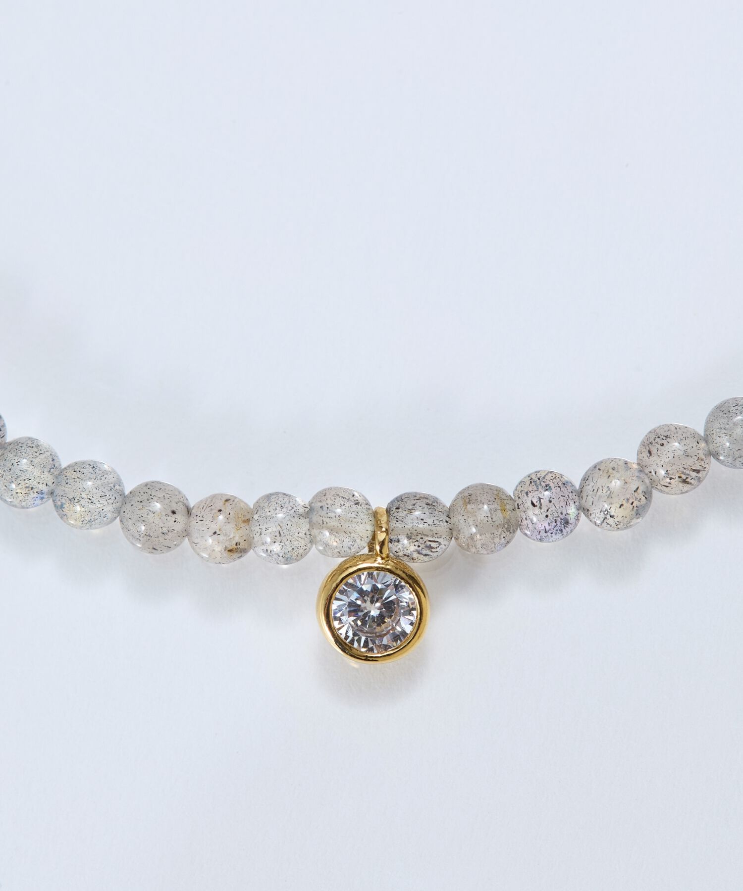 Phoebe「ウィスパーストーンブレスレット　グレー/天然石」|ブレスレット・バングル|