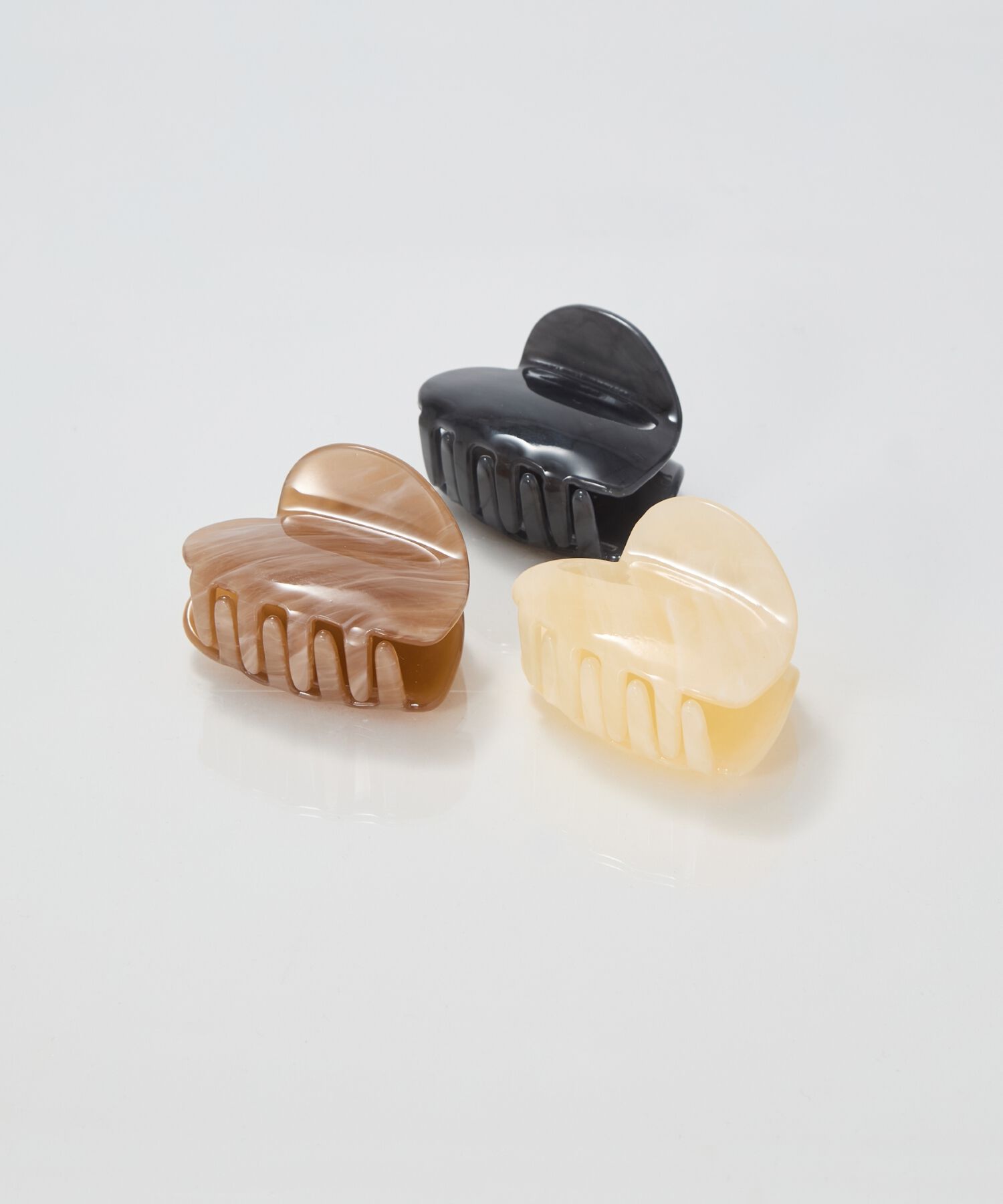 Phoebe「マーブルハートバンスクリップ　ブラック」|その他|