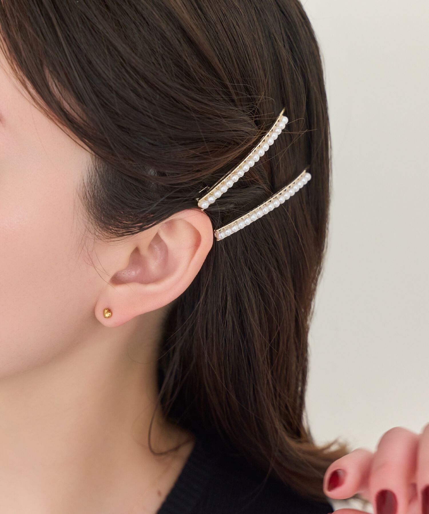 Phoebe「【金属アレルギー対応】パフィーハートピアス　ゴールド/サージカルステンレス」|ピアス|