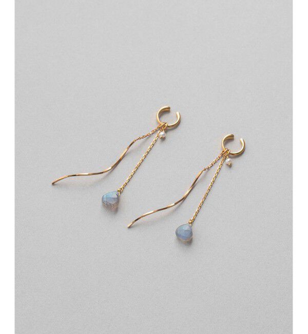 ete「イヤリング&イヤリングチャーム ナチュラルストーン/スパイラル」|イヤリング|