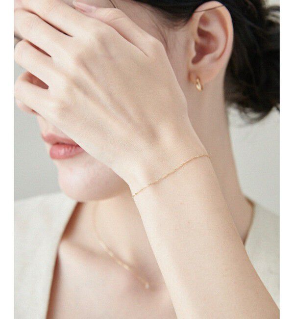 ete「K10YG スクリューチェーン ブレスレット」|ブレスレット・バングル|