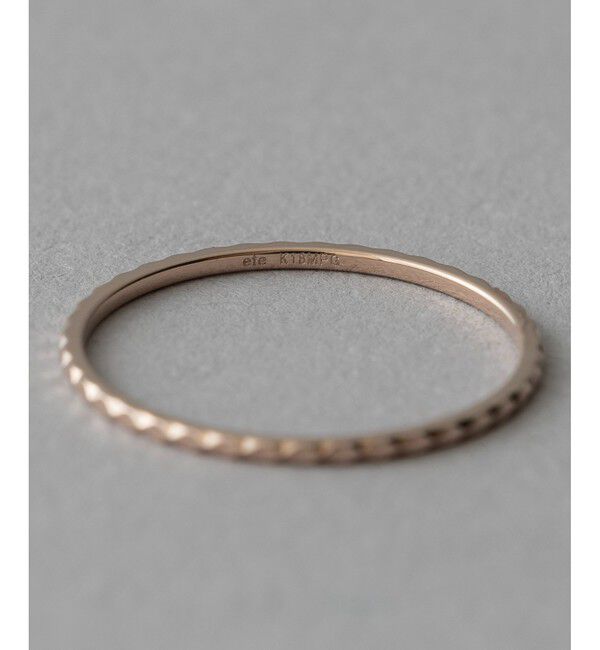 ete「[クレール]K18MPG スタッズカット リング」|リング|