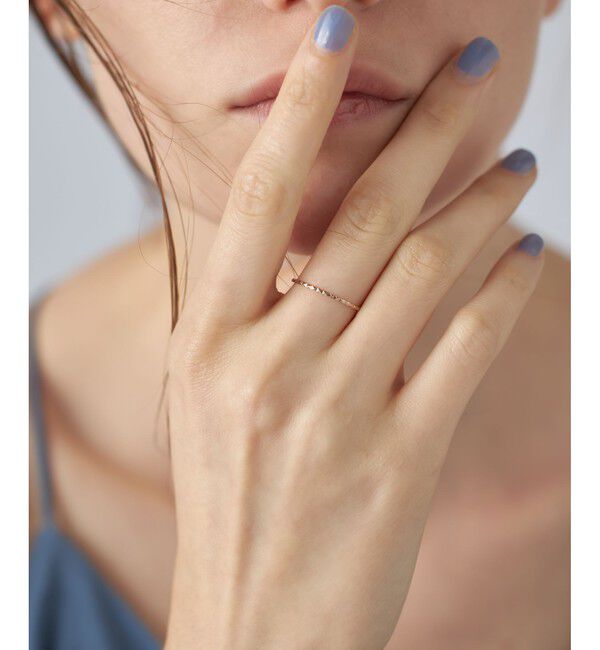 ete「[クレール]K18MPG スタッズカット リング」|リング|