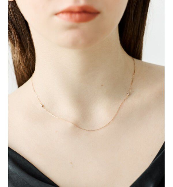 ete「[レイヤー] K18MPG ダイヤモンド ネックレス」|ネックレス|