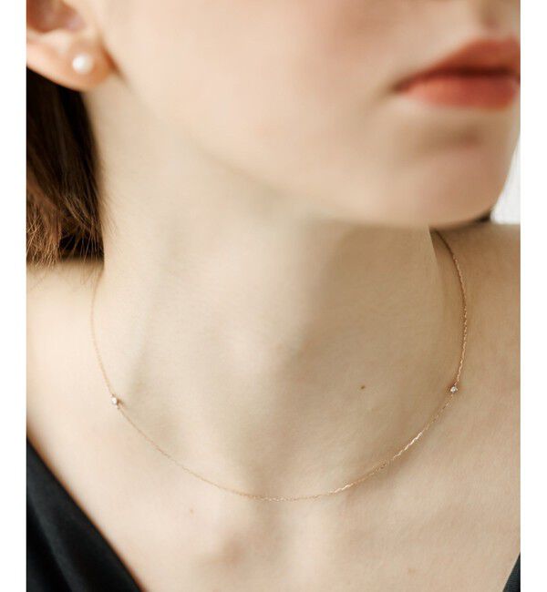 ete「[レイヤー] K18MPG ダイヤモンド ネックレス」|ネックレス|