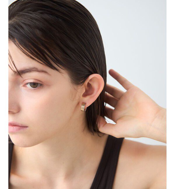 ete「[トリカラー] フープイヤリング」|イヤリング|