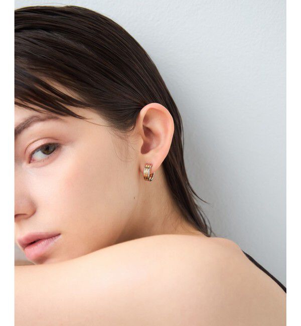 ete「[トリカラー] フープイヤリング」|イヤリング|