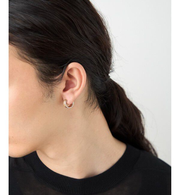 ete「[トリカラー] フープイヤリング」|イヤリング|