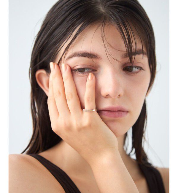 ete「[カラーリスト] ビジュー リバーシブル イヤーカフ ミストピンク」|イヤーカフ|