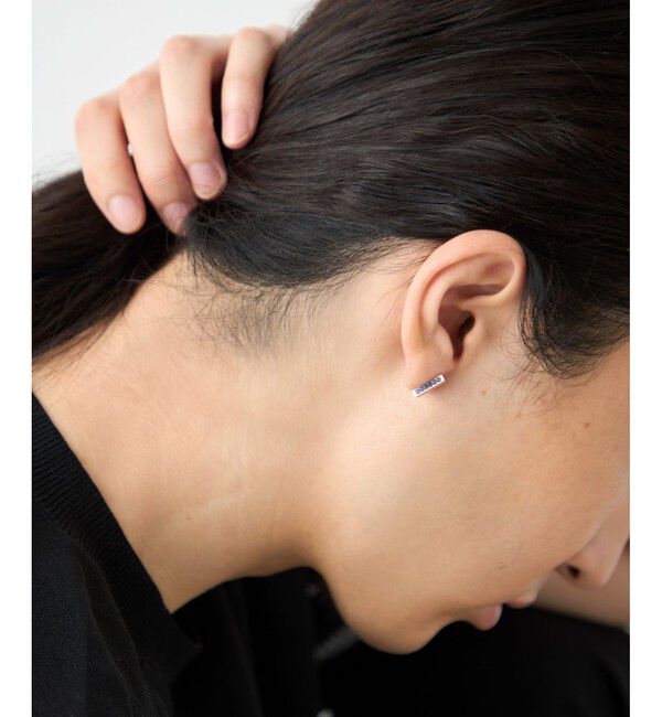 ete「[カラーリスト] ビジュー リバーシブル ピアス ミストピンク」|ピアス|