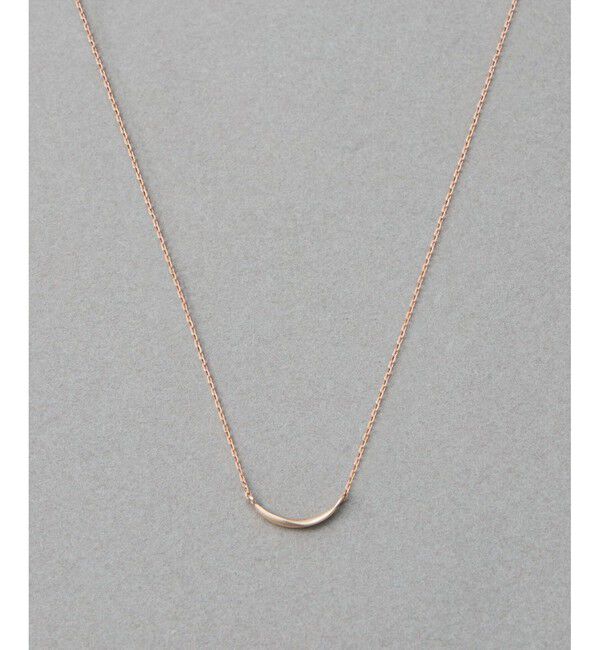 ete「[レイヤー] K10MPG クレセントムーン ネックレス」|ネックレス|ピンクゴールド