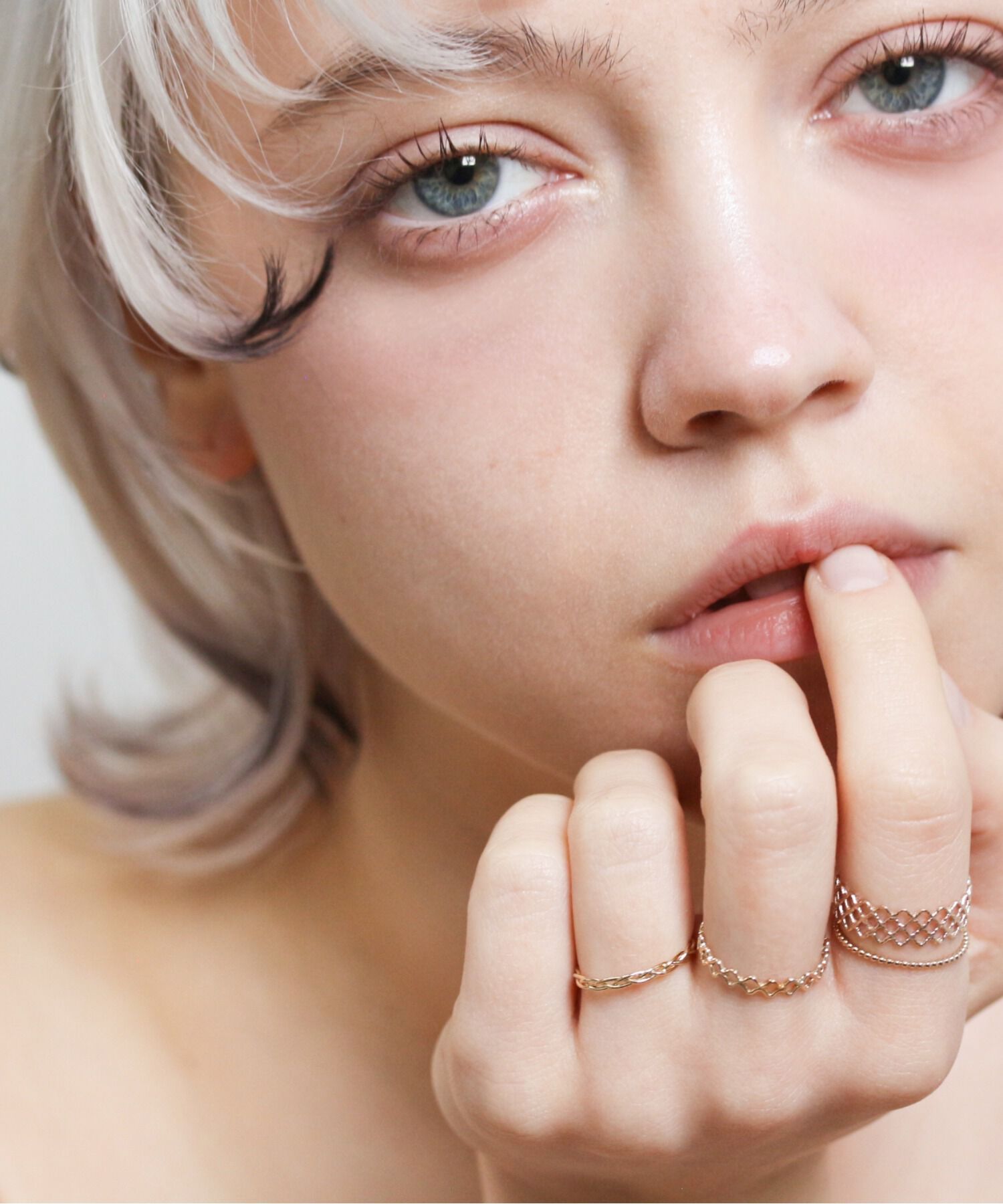  「ゴールド メッシュ リング | K10YG」|リング|