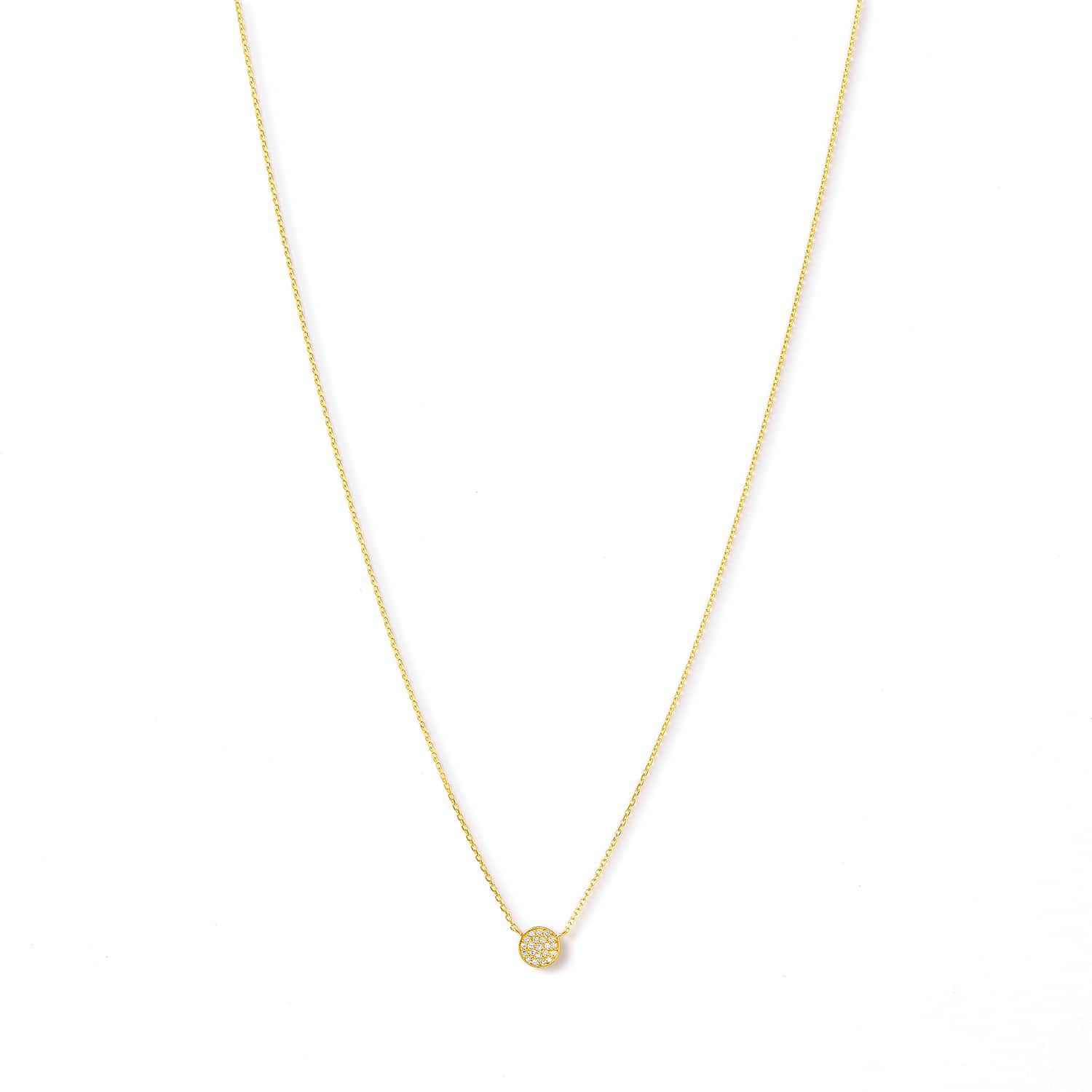 agete「K18ダイヤモンドネックレス」|ネックレス|ホワイト