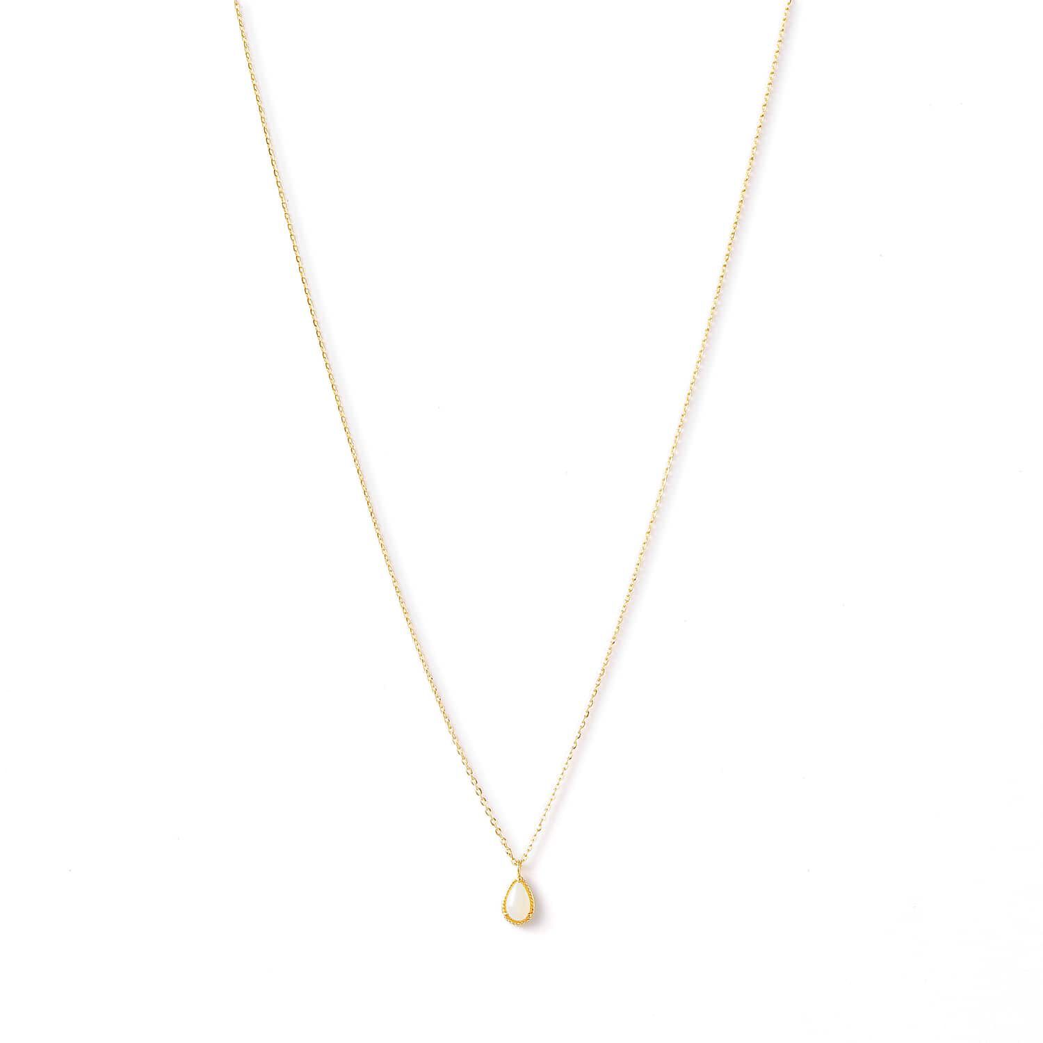 agete「K10ネックレス」|ネックレス|ホワイト