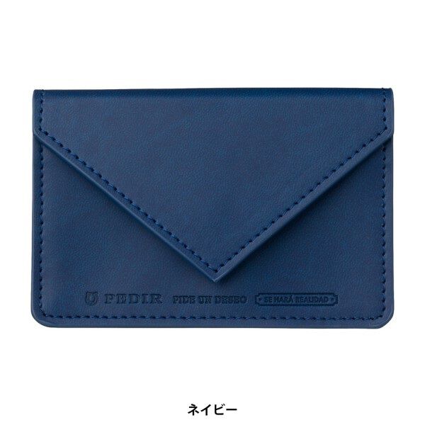 PEDIR「PEDIR(ペディール) リアコ ネームカードケース」|名刺入れ・カードケース|ネイビー