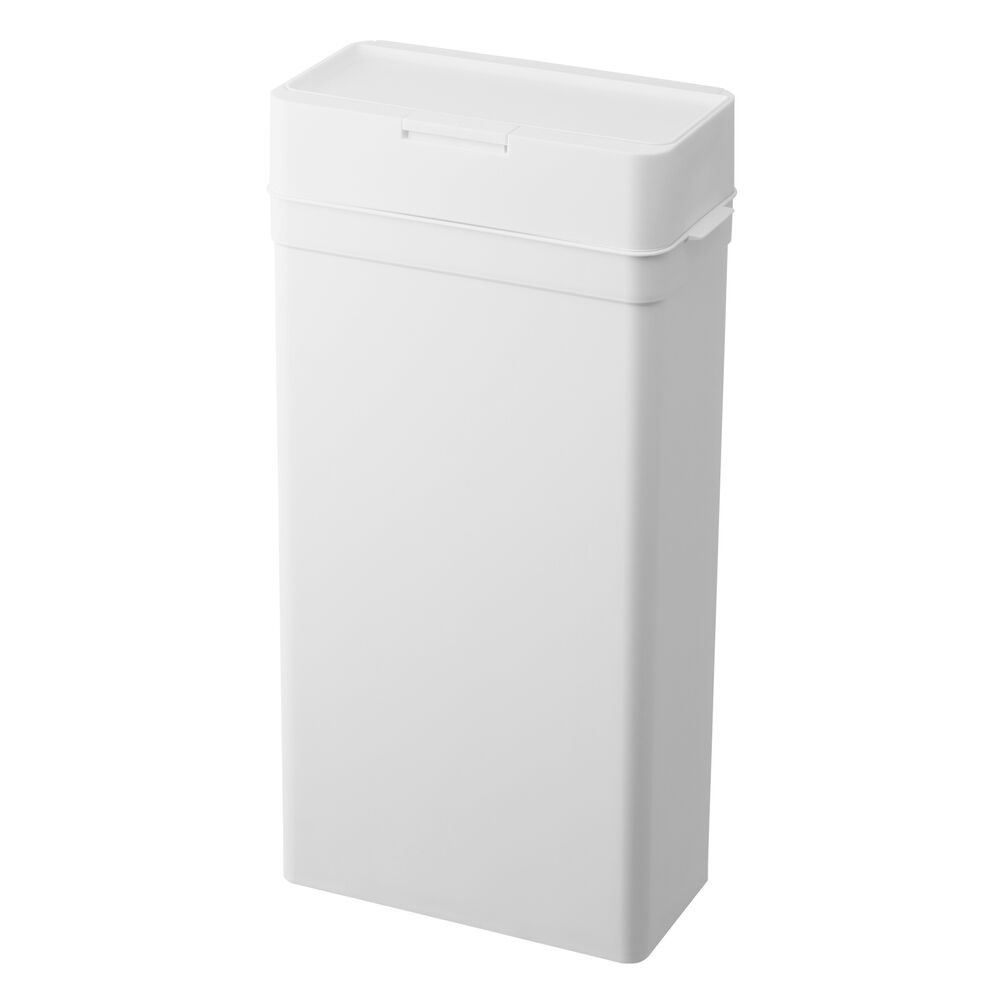 like-it「ゴミ箱 スリム 蓋付き 通販 ライクイット ごみ箱 ふた付き シールズ25 ホワイト グレー」|ダストボックス|ホワイト1